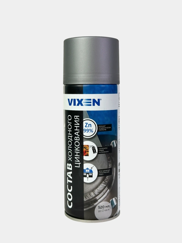 Состав холодного цинкования "Vixen", аэрозоль, 520 мл, VX-23000, цинкарь
