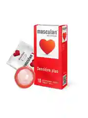 Презервативы Masculan Sensitive Plus №10, 4 уп. (40 классических презервативов роз. цвета)