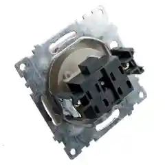 Розетка одноместная Stekker Катрин GLS10-7109-02, с защитной шторкой, 250В, 10А, шампань