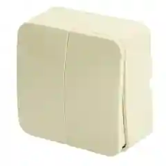Выключатель двухклавишный Stekker София MSW10-20-04, 250В, 10А, IP20, слоновая кость