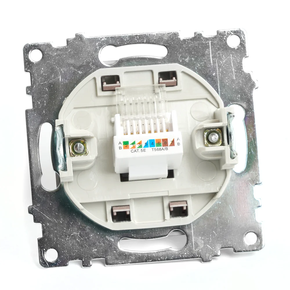 Розетка компьютерная одноместная RJ-45 Stekker Катрин GLS00-7107-04, шоколад