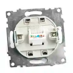 Розетка компьютерная одноместная RJ-45 Stekker Катрин GLS00-7107-04, шоколад