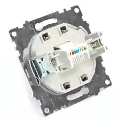 Розетка компьютерная одноместная RJ-45 Stekker Катрин GLS00-7107-04, шоколад