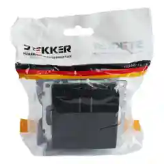 Выключатель двухклавишный Stekker Катрин GLS10-7102-05, c индикатором 250В, 10А, черный