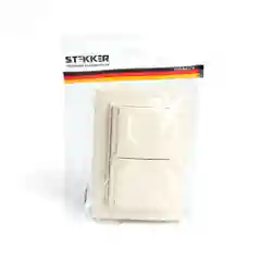 Розетка двойная Stekker Эрна PST16-9015-02, с заземлением, с крышкой, слоновая кость