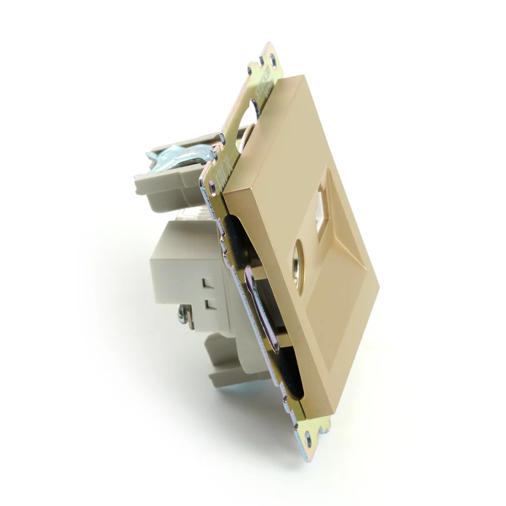 Розетка Stekker TV + компьютерная RJ-45, серия Катрин, золото, GLS00-7106-08