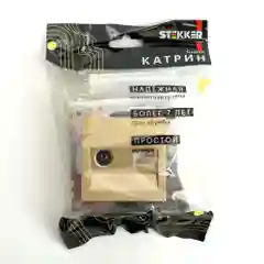 Розетка Stekker TV + компьютерная RJ-45, серия Катрин, золото, GLS00-7106-08