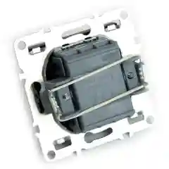 Выключатель Stekker, 2-клавишный, с индикатором, серия Эрна, PSW10-9102-03, черный