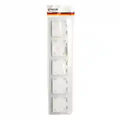 Рамка Stekker PFR00-9005-01, пятиместная, горизонтальная, серия Эрна, белый