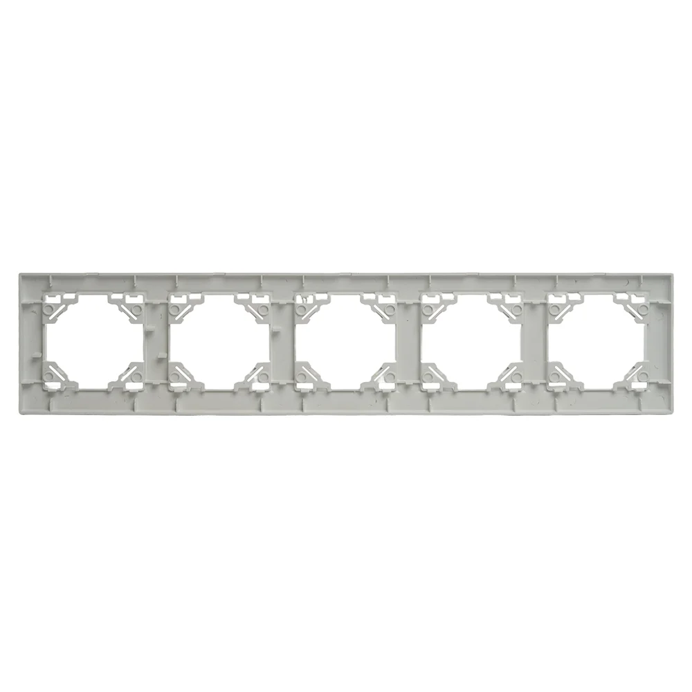 Рамка Stekker PFR00-9005-01, пятиместная, горизонтальная, серия Эрна, белый
