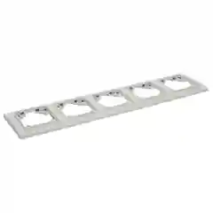 Рамка Stekker PFR00-9005-01, пятиместная, горизонтальная, серия Эрна, белый