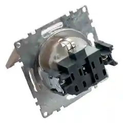 Розетка Stekker GLS16-7112-02, 1-местная, с крышкой, с/з, 250В, 16А, серия Катрин, шампань