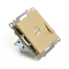 Розетка компьютерная Stekker GLS00-7107-08, 1-местная, RJ-45, серия Катрин, золото
