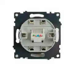 Розетка компьютерная Stekker GLS00-7107-08, 1-местная, RJ-45, серия Катрин, золото