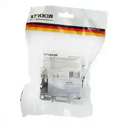 Розетка Stekker PST16-9112-03, 1-местная, с/з, с крышкой (механизм), серия Эрна, черный