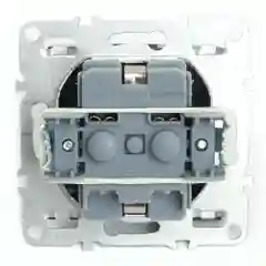 Розетка Stekker PST16-9112-03, 1-местная, с/з, с крышкой (механизм), серия Эрна, черный