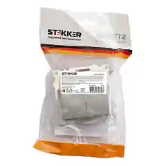 Выключатель Stekker GLS10-7101-03, Катрин, 1-клавишный, c индикатором, 250В, 10А, серебро