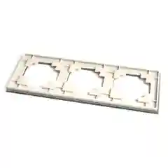 Рамка Stekker GFR00-7003-07, серия Катрин, 3-местная, стекло, дымчатый