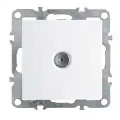 Розетка телевизионная Stekker PST00-9108-01, 1-местная, 75Ом (механизм), серия Эрна, белый
