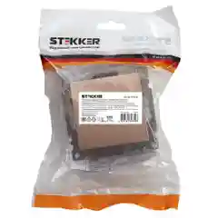 Выключатель Stekker GLS10-7103-02, 1-клавишный, 250В, 10А, серия Катрин, шампань