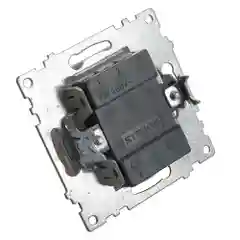 Выключатель Stekker GLS10-7103-02, 1-клавишный, 250В, 10А, серия Катрин, шампань
