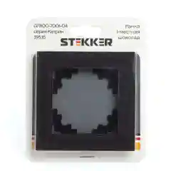 Рамка Stekker Катрин, 1-местная, стекло, GFR00-7001-04, шоколад