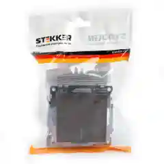 Выключатель Stekker Катрин, 1-клавишный, c индикатором, 250В, 10А, шоколад, GLS10-7101-04