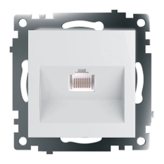 Розетка компьютерная Stekker GLS00-7107-01, 1-местная RJ-45 (механизм), белый цвет