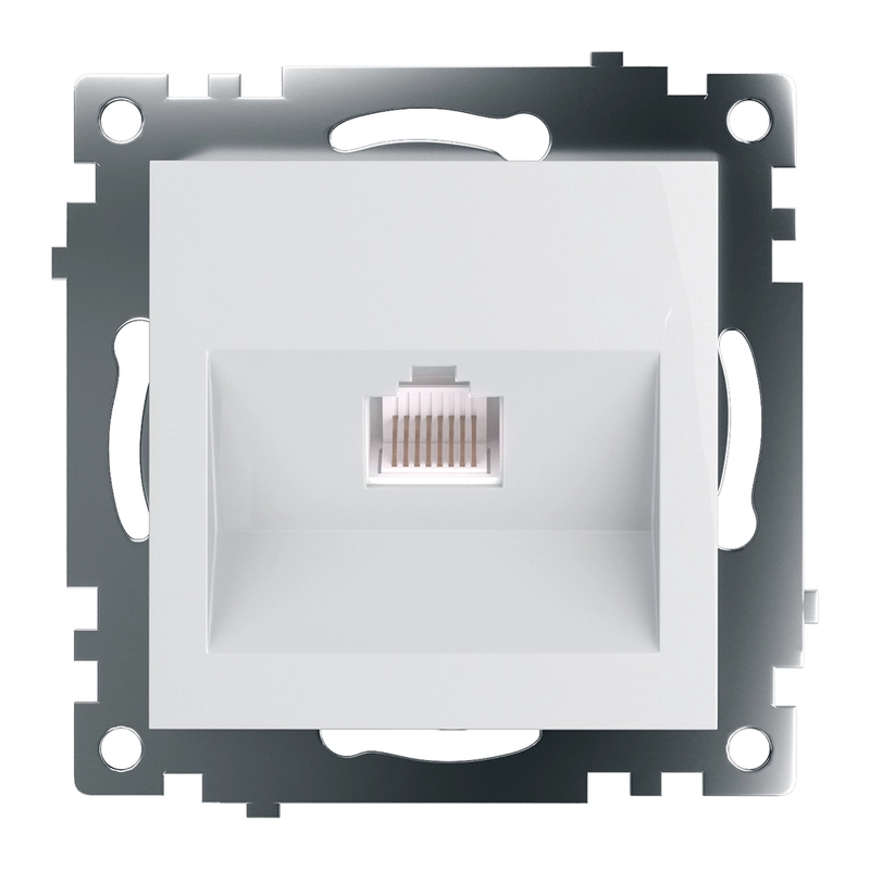 Розетка компьютерная Stekker GLS00-7107-01, 1-местная RJ-45 (механизм), белый цвет