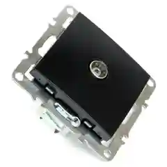 Розетка телевизионная Stekker PST00-9108-03, 1-местная, 75 Ом (механизм), цвет черный