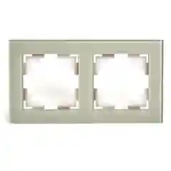Рамка Stekker GFR00-7002-07, 2-местная, цвет дымчатый