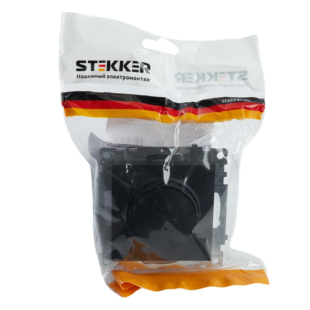 Выключатель Stekker GLS10-7106-05, диммирующий TRIAC (механизм), 250В/500W, цвет черный