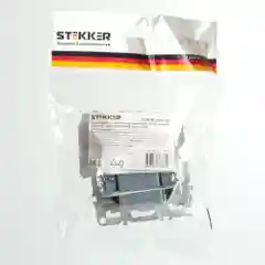 Выключатель Stekker PSW10-9104-03, 2-клавишный (механизм), черная
