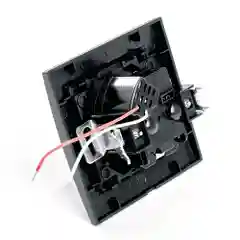 Розетка 1-местная Stekker, PST16-9011-03, с защитной шторкой и с USB, черный
