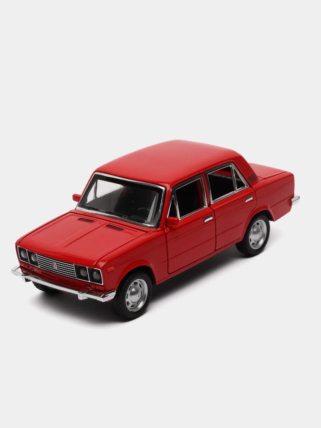 Красный машинка металлическая 1:24 ВАЗ-2106 Жигули 2413B, 21 см., инерционная, звук, свет