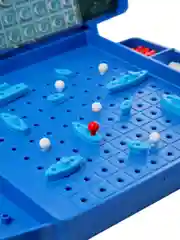 Синий детская настольная игра "Морской бой" 7+, два поля