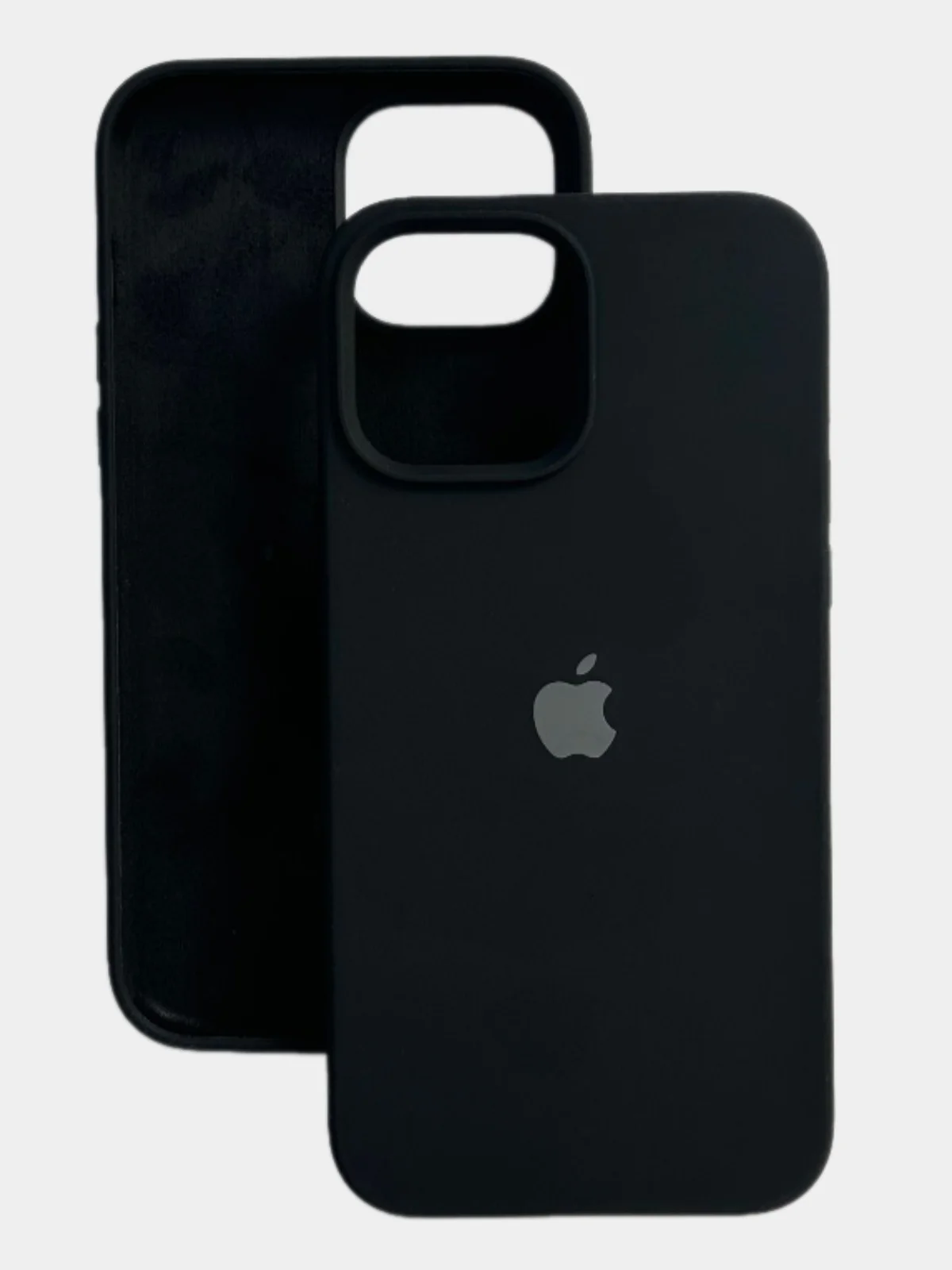 Черный чехол силиконовый для iPhone (Айфон) 11, 12, 13, 14, 15, XR, XS, X, XR, Mini, Plus, Pro Max