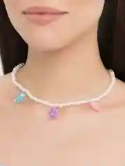 Фиолетовый чокер с мишками