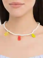 Красный чокер с мишками