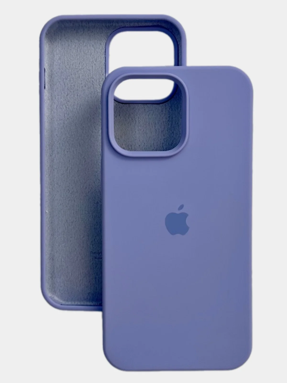 Лавандовый чехол силиконовый для iPhone (Айфон) 11, 12, 13, 14, 15, XR, XS, X, XR, Mini, Plus, Pro Max