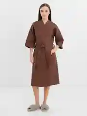 Шоколадный халат вафельный, унисекс