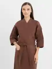 Шоколадный халат вафельный, унисекс