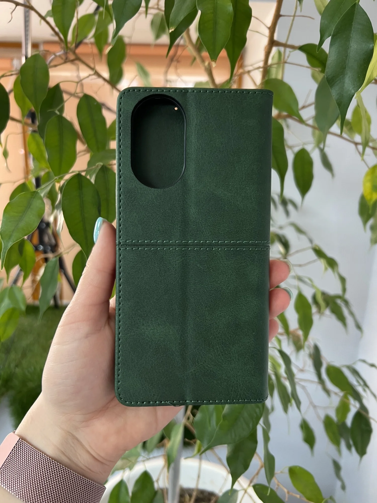Тёмно-зелёный чехол книжка elitcase для Realme C67 4G / Реалми С67 4G