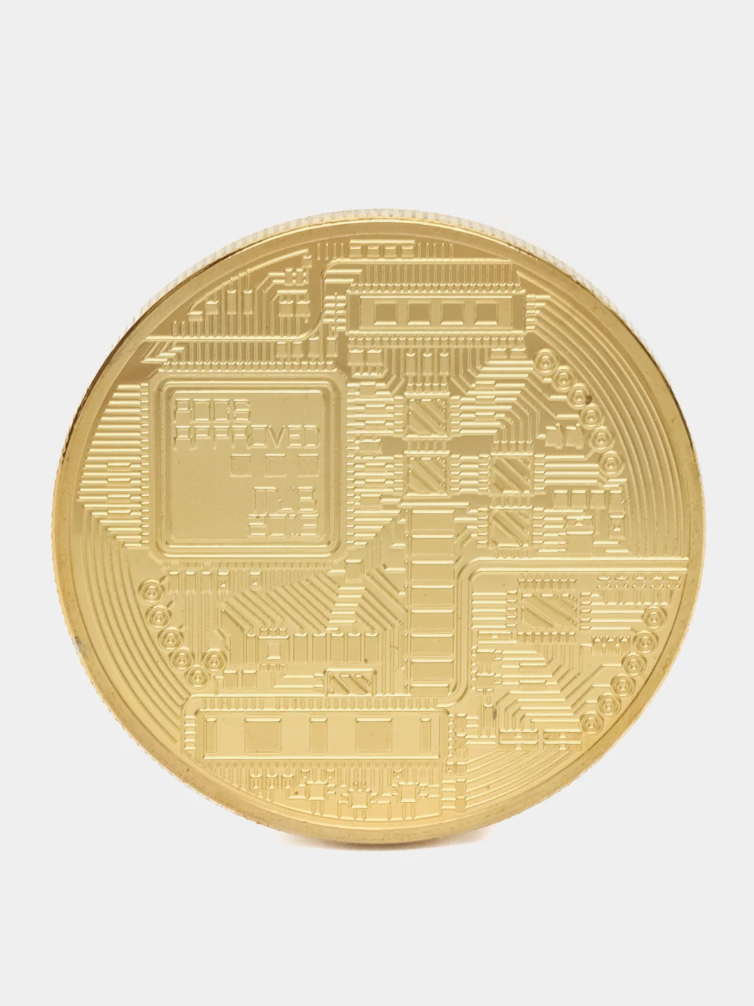 Золотистый хаки сувенирная монета Биткоин
