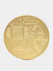 Золотистый хаки сувенирная монета Биткоин