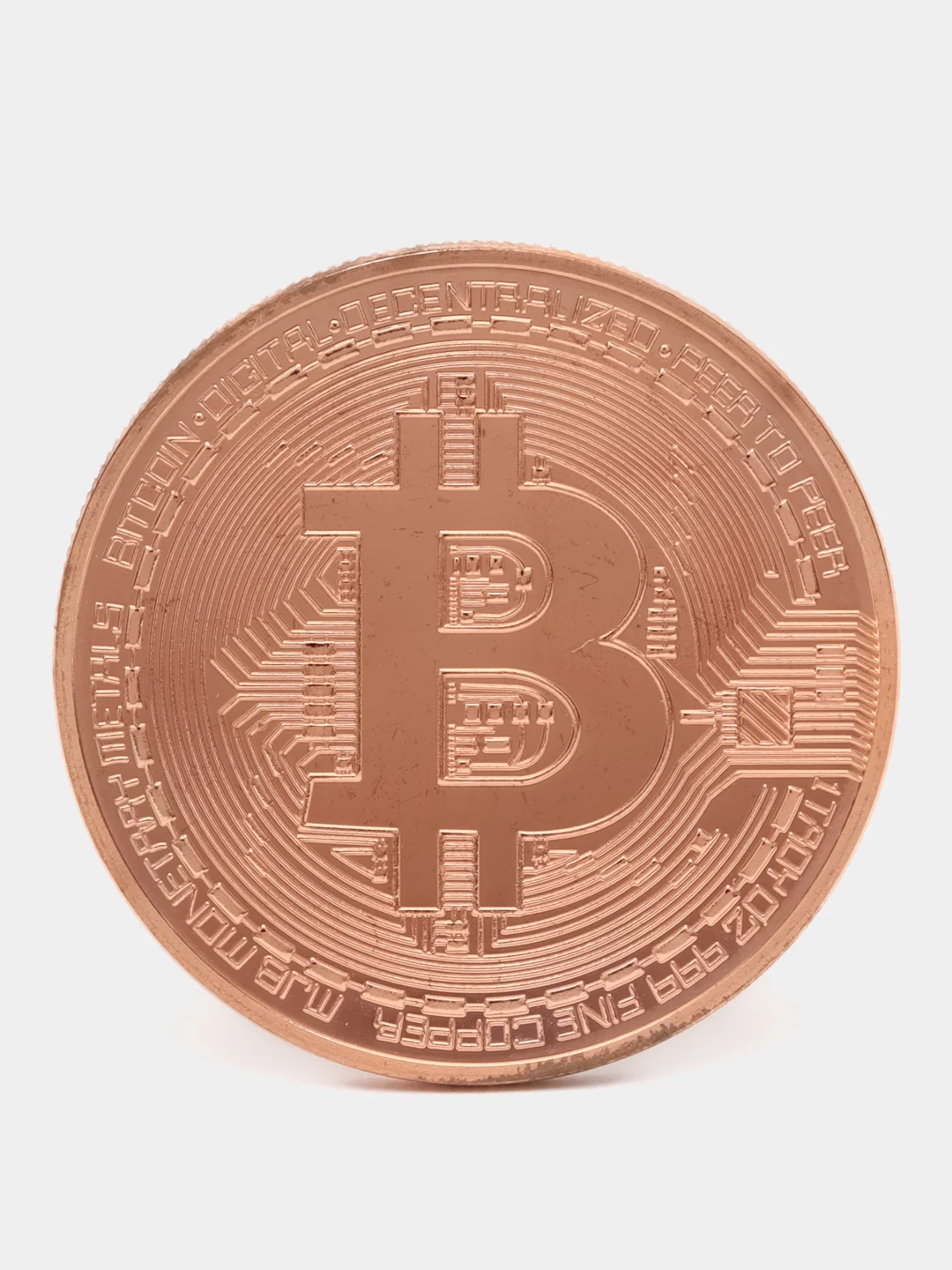 Медный сувенирная монета Биткоин
