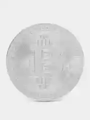 Серый металлик сувенирная монета Биткоин