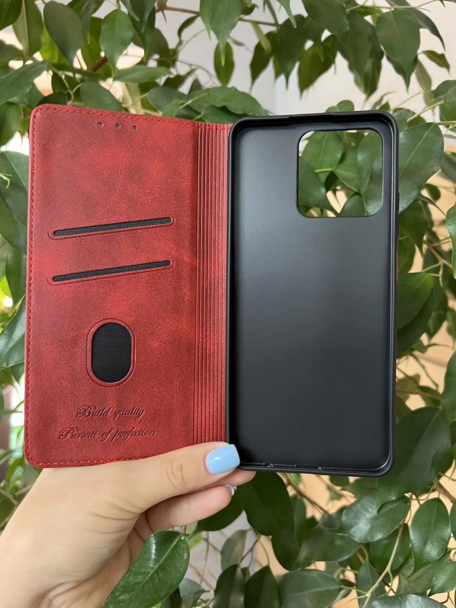 Красный чехол книжка elitcase для Realme C51 и Realme C53 и Realme Note 50