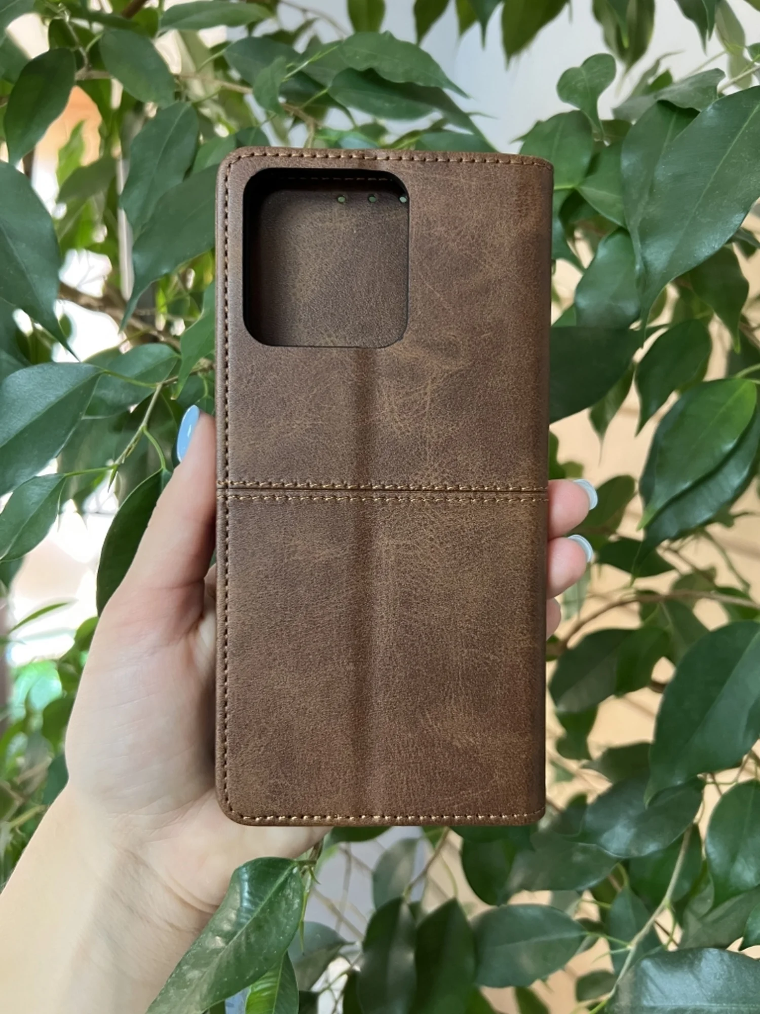 Тёмно-коричневый чехол книжка elitcase для Realme C51 и Realme C53 и Realme Note 50