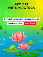 Kaiteki Капсулы для стирки 3в1 "Antibacterial", аромат Мята и Лотос, 100 шт